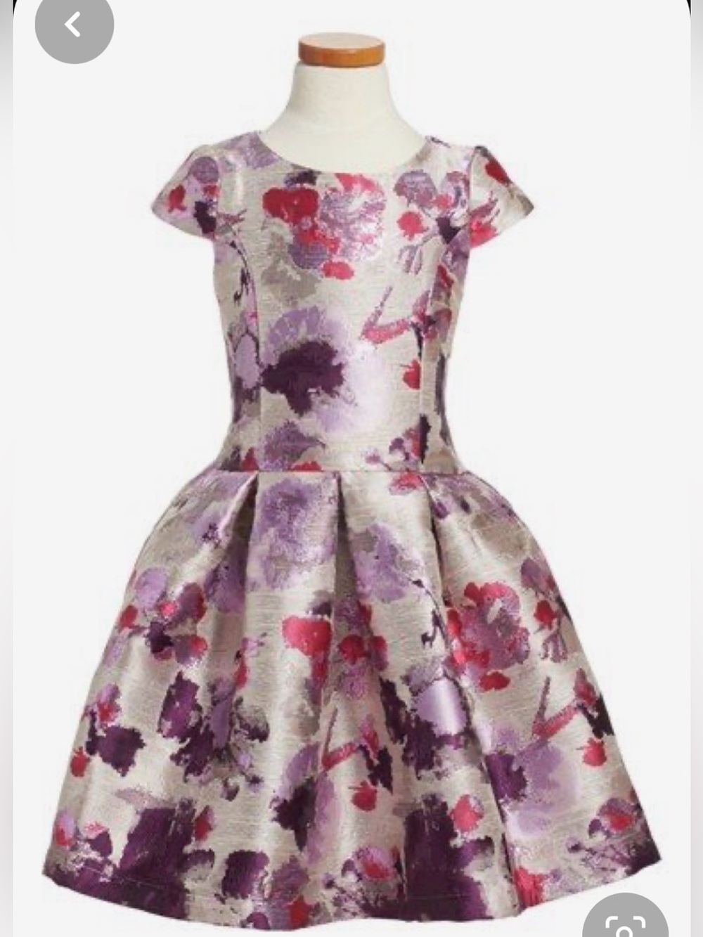 Zoë LTD "Purple Haze" Floral Brocade Dress, Size 14